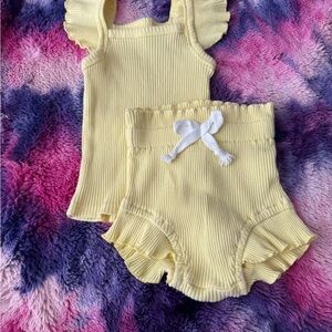Yellow Ruffled Kids Outfit
